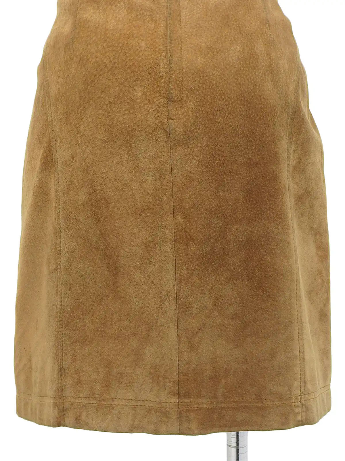 Brown leather skirt
