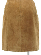 Brown leather skirt