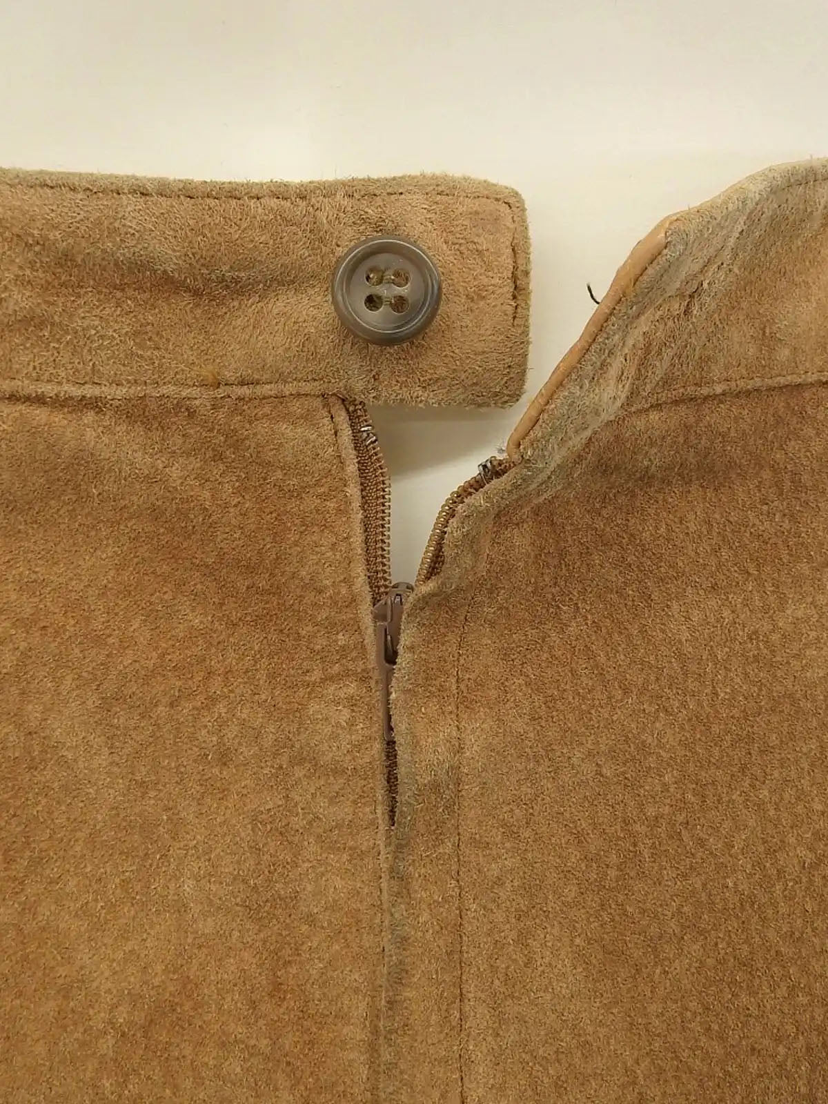 Brown leather skirt
