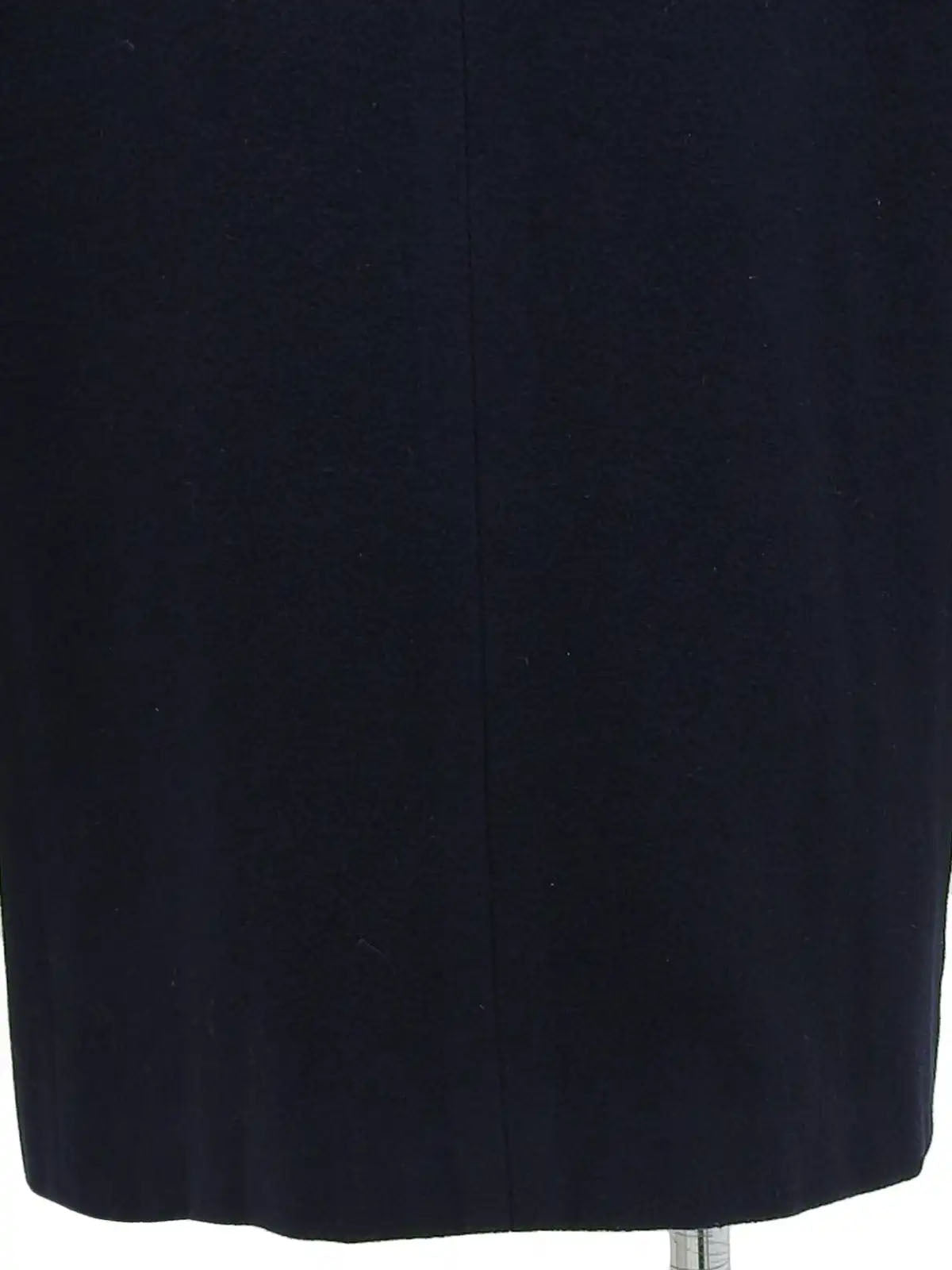 Navy wool jacket with embroidered logo emblem