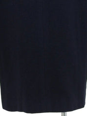 Navy wool jacket with embroidered logo emblem