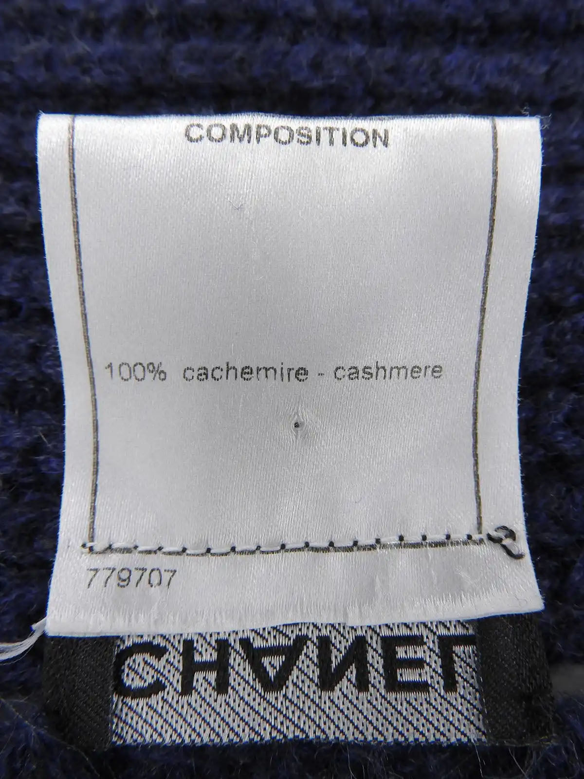 2008年製　カシミアノースリーブニットワンピース　ネイビー