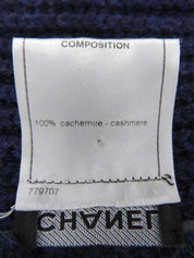2008年製　カシミアノースリーブニットワンピース　ネイビー