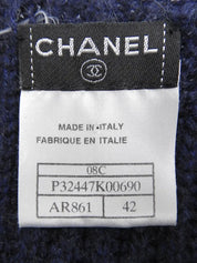 2008 Cashmere Sleeveless Knit Dress, Navy