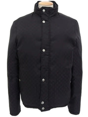 GG Pattern Reversible Down Jacket in Black