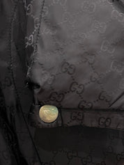 GG Pattern Reversible Down Jacket in Black