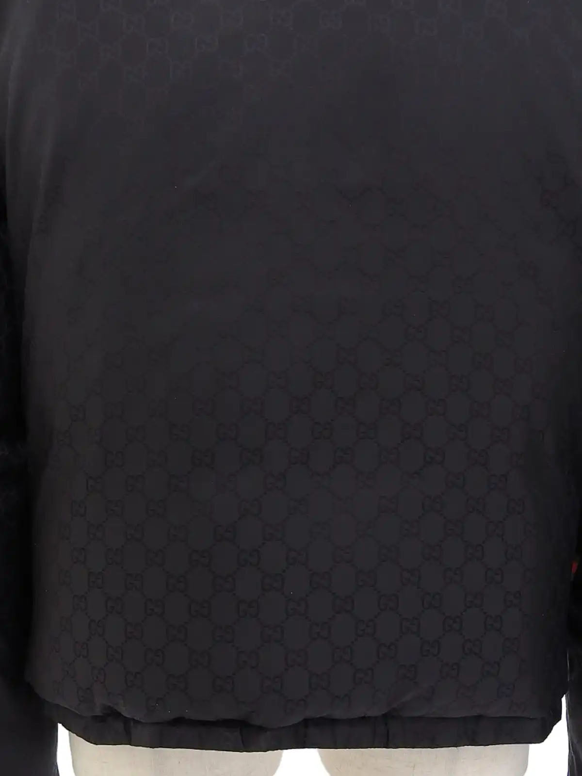 GG Pattern Reversible Down Jacket in Black