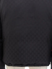 GG Pattern Reversible Down Jacket in Black