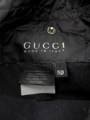 GG Pattern Reversible Down Jacket in Black