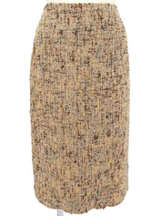 1998 Tweed CC Mark Button Double-Breasted Set, Beige/Multi