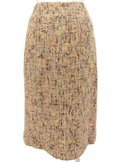 1998 Tweed CC Mark Button Double-Breasted Set, Beige/Multi
