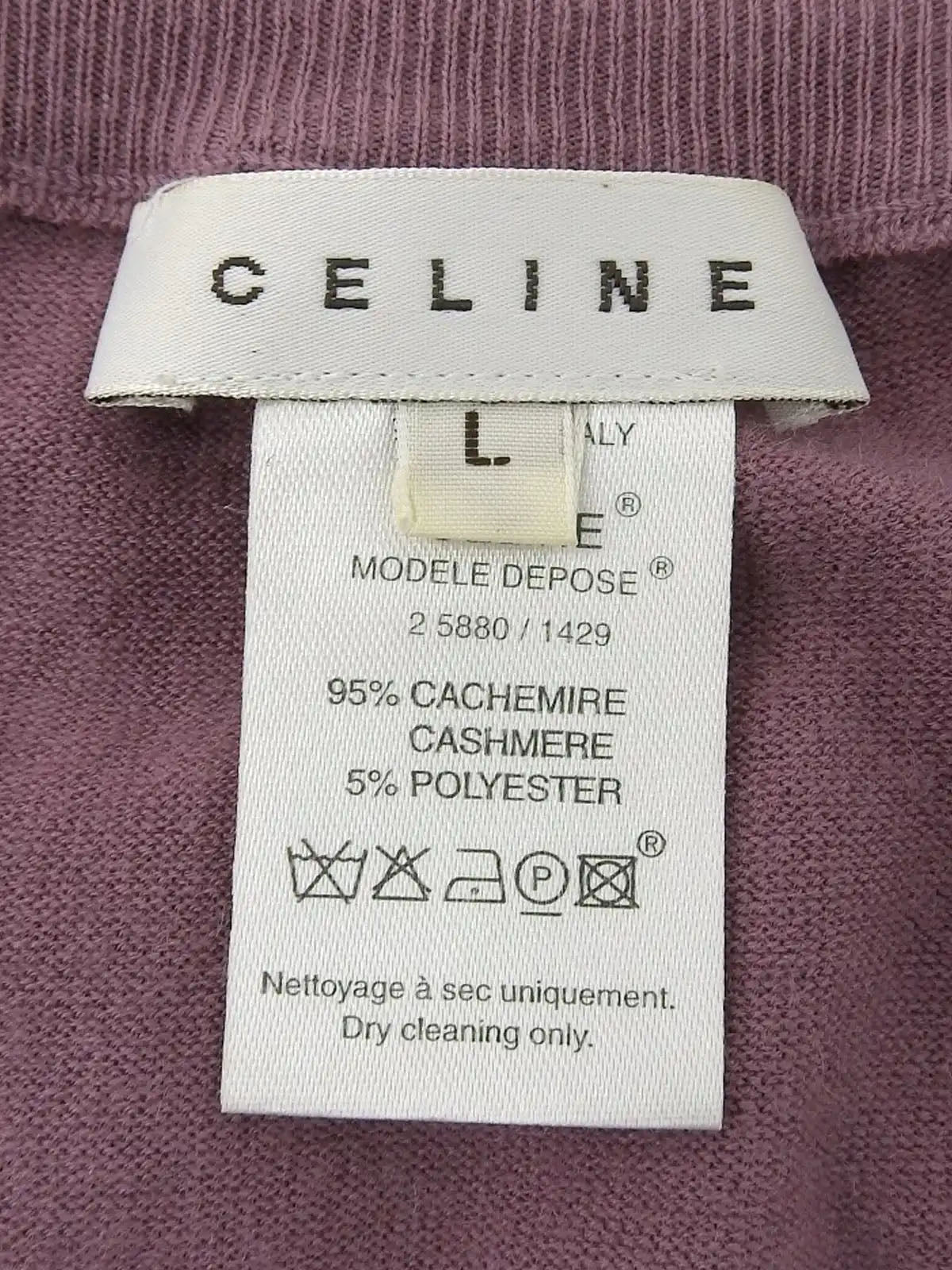 Purple Cashmere Logo Embroidered Long Sleeve Cardigan