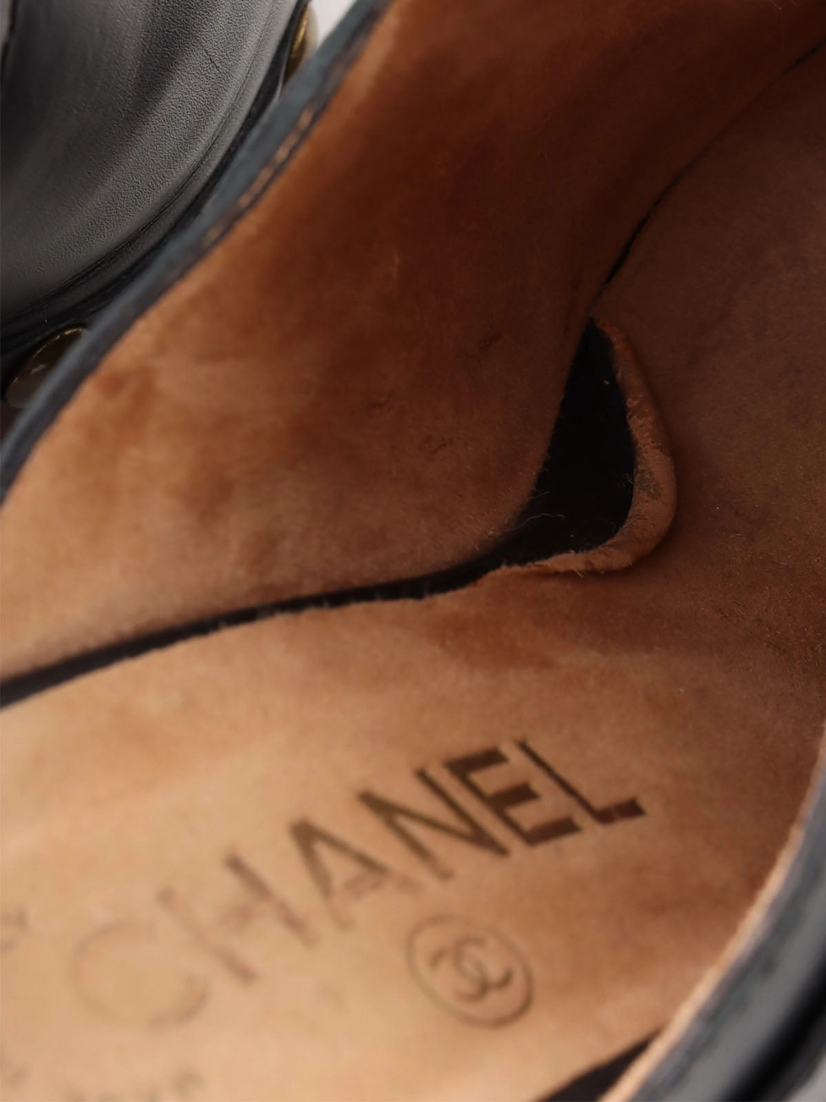 CCマークスタッズサボサンダル　ブラック