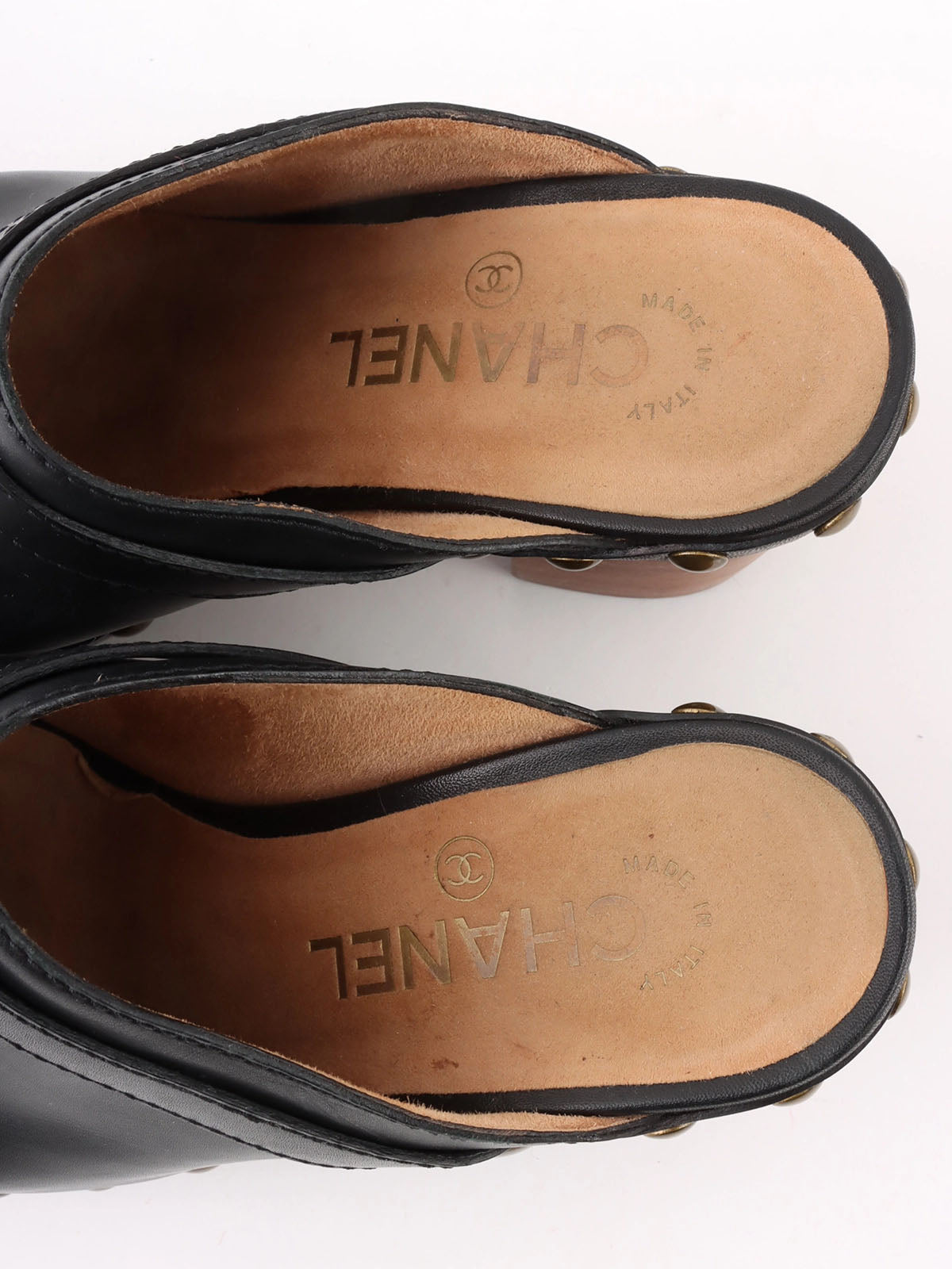 CCマークスタッズサボサンダル　ブラック