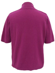 Purple Half Sleeve Knit Top