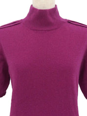 Purple Half Sleeve Knit Top