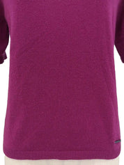 Purple Half Sleeve Knit Top