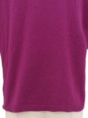 Purple Half Sleeve Knit Top