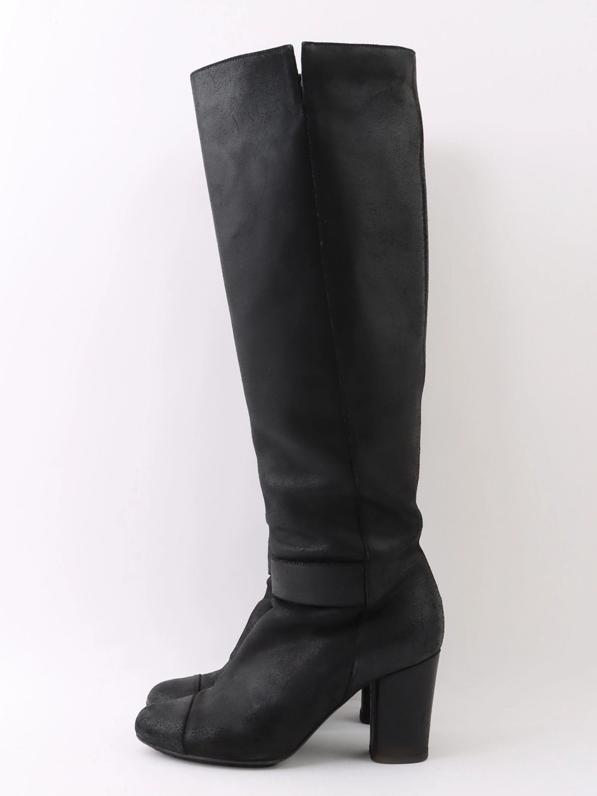 CC Mark Plate Long Boots Black