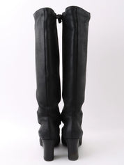 CC Mark Plate Long Boots Black