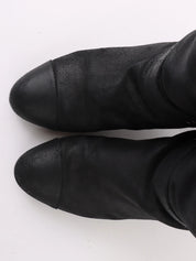CC Mark Plate Long Boots Black
