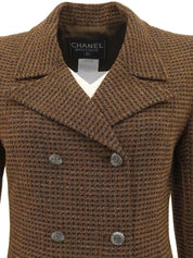 1997 Wool CC Mark Button Double-Breasted Jacket Brown/Multi