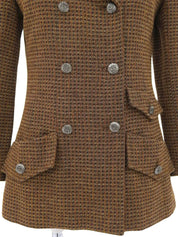 1997 Wool CC Mark Button Double-Breasted Jacket Brown/Multi