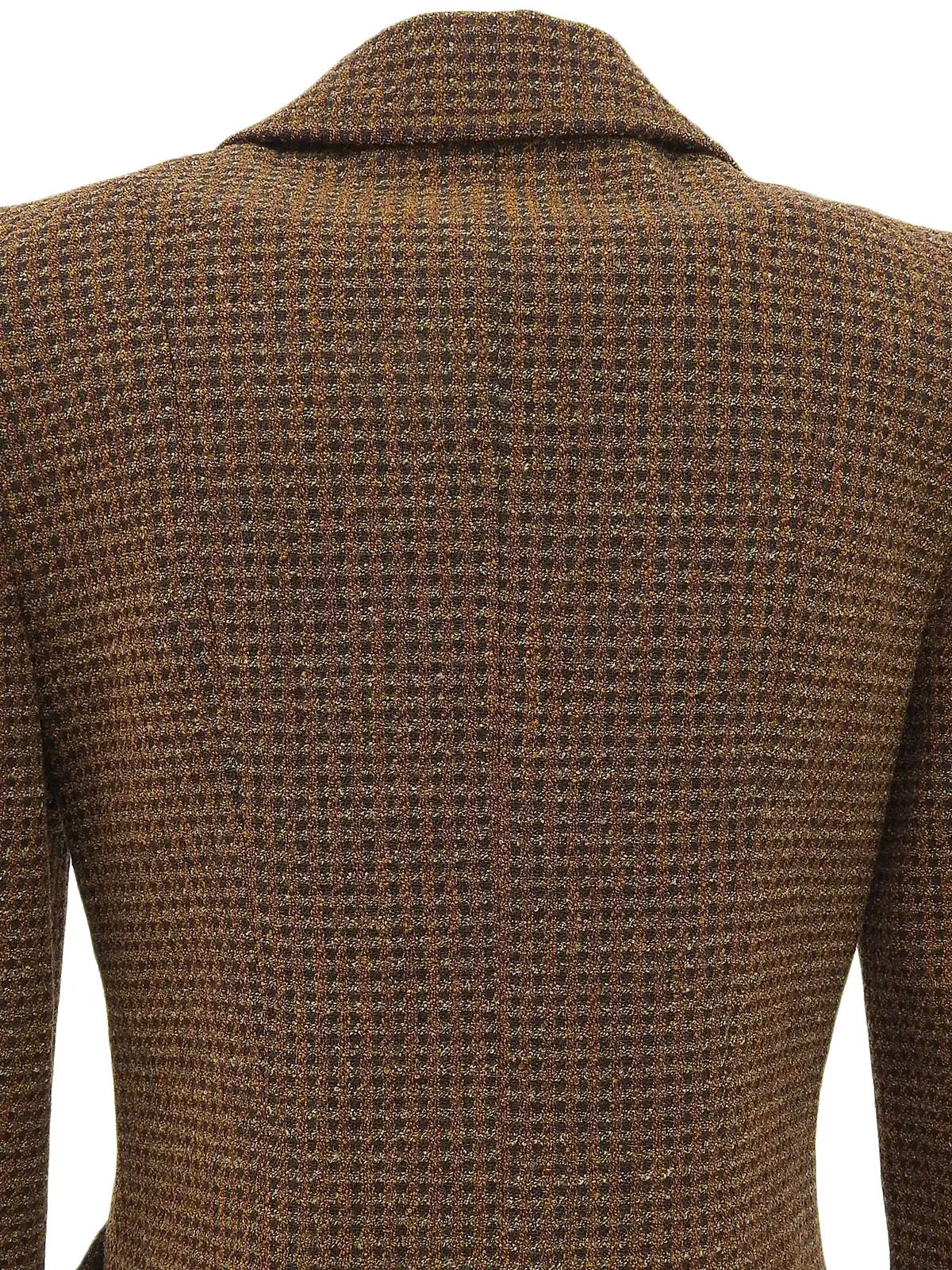 1997 Wool CC Mark Button Double-Breasted Jacket Brown/Multi