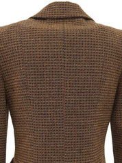 1997 Wool CC Mark Button Double-Breasted Jacket Brown/Multi