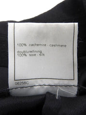 1997 Cashmere CC Mark Button Long Coat Black