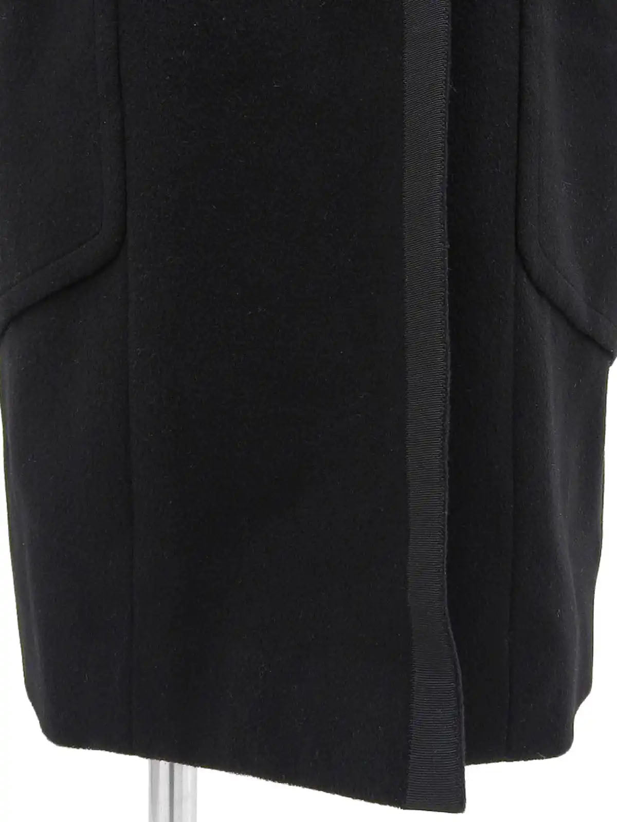 1997 Cashmere CC Mark Button Long Coat Black
