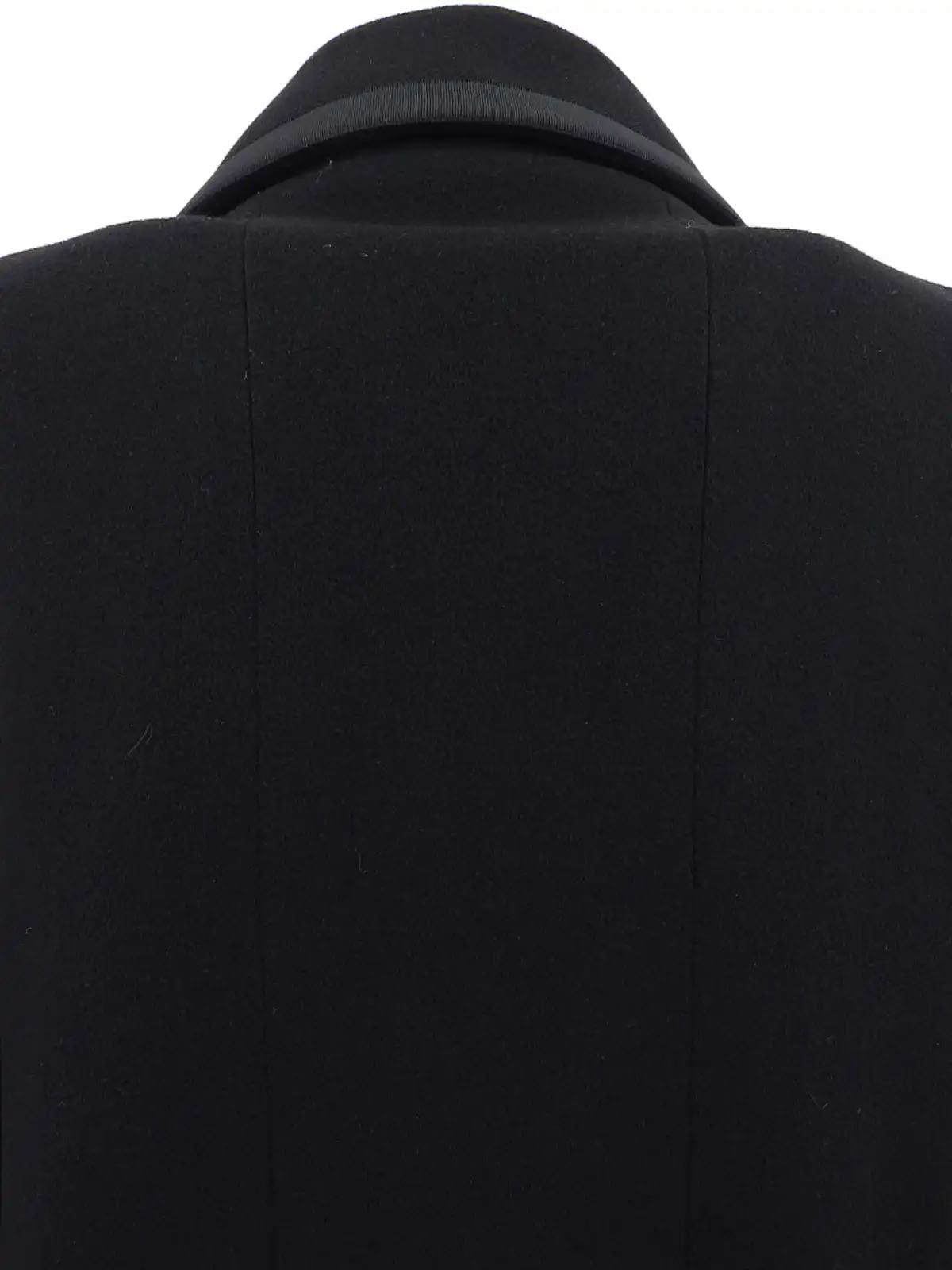 1997 Cashmere CC Mark Button Long Coat Black