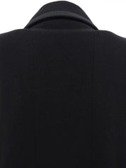 1997 Cashmere CC Mark Button Long Coat Black