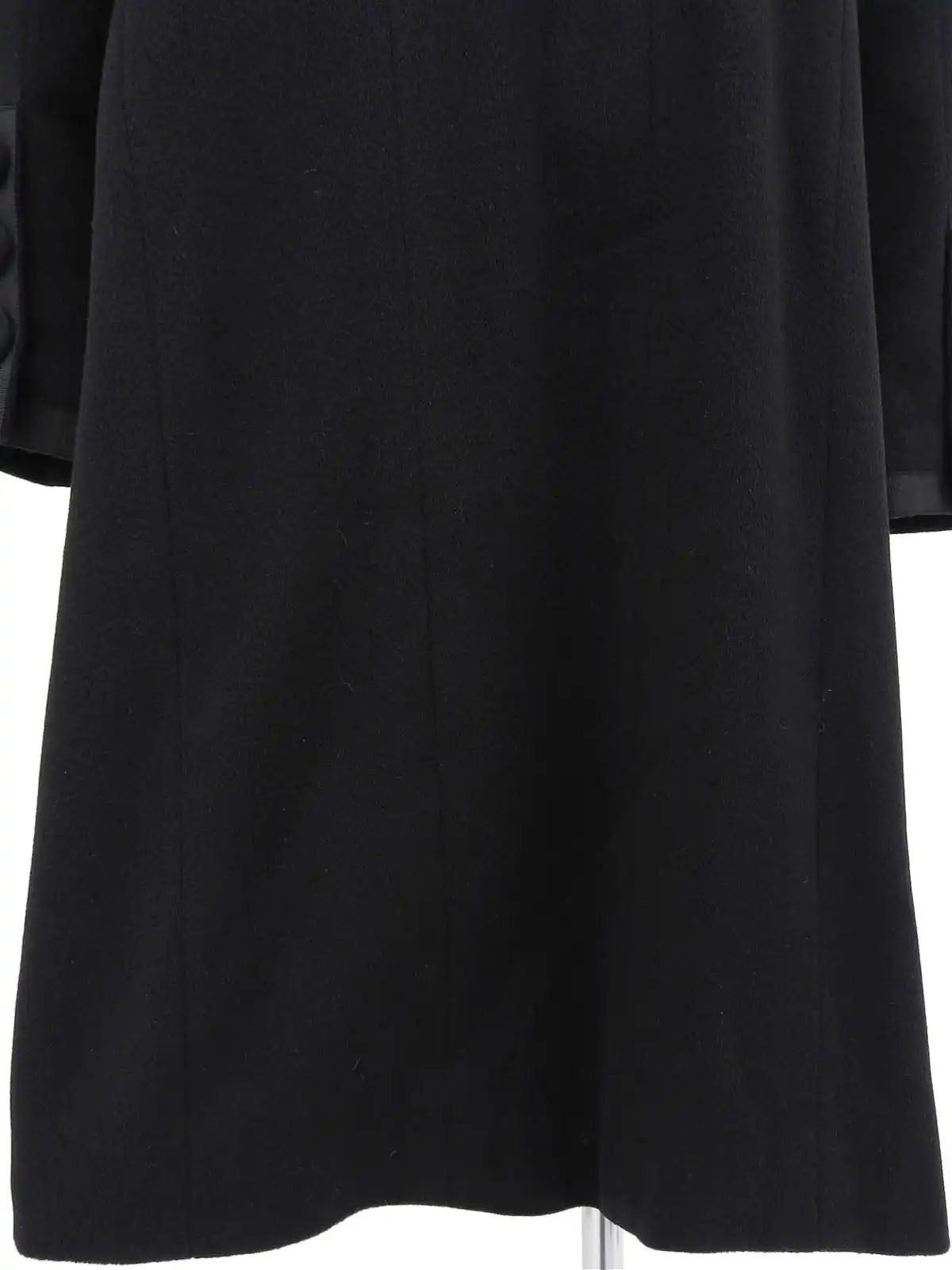 1997 Cashmere CC Mark Button Long Coat Black