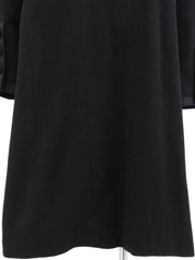 1997 Cashmere CC Mark Button Long Coat Black