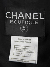 1997 Cashmere CC Mark Button Long Coat Black
