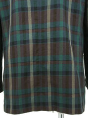 Cotton check pattern jacket in green/multi