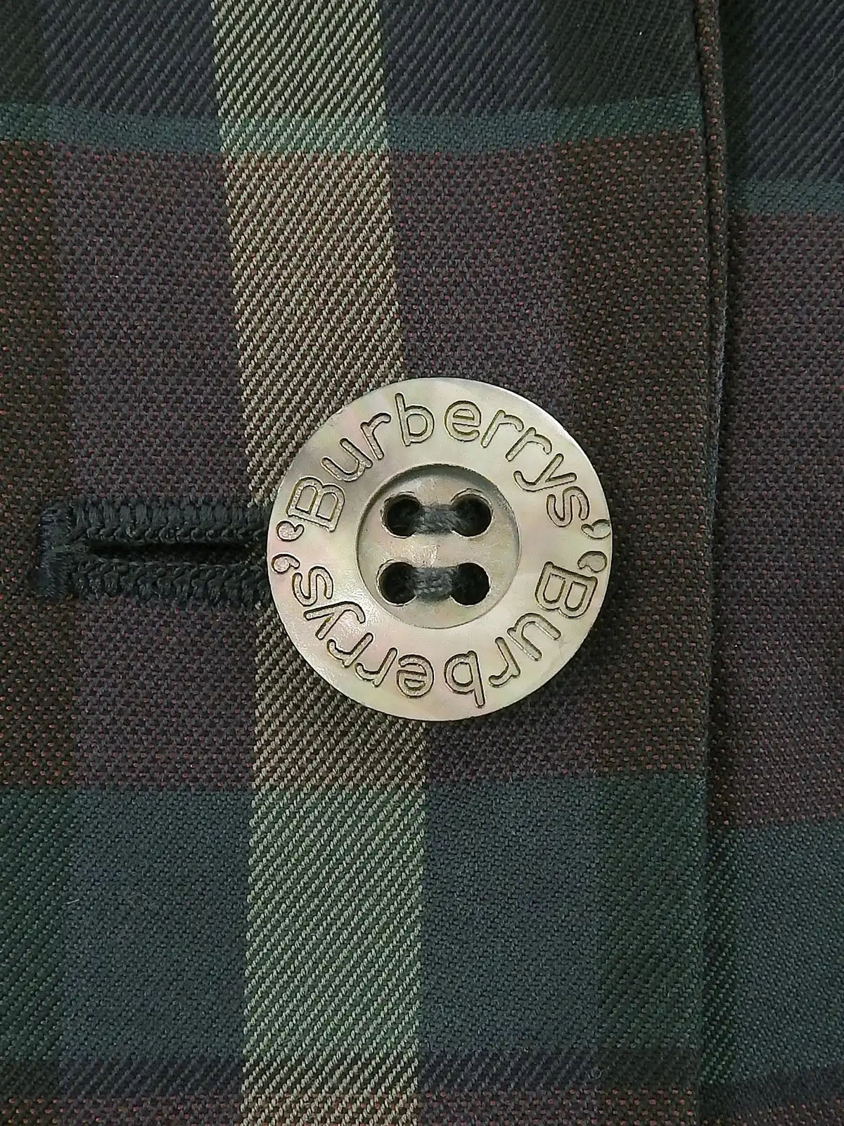 Cotton check pattern jacket in green/multi