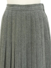 Grey wool herringbone pattern skirt