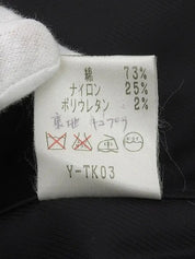 コーデュロイロゴボタンコート　ブラック