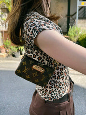 2008 Canvas Monogram Pochette Mira PM Brown