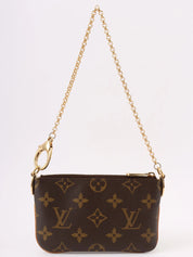 2008 Canvas Monogram Pochette Mira PM Brown