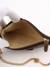 2008 Canvas Monogram Pochette Mira PM Brown