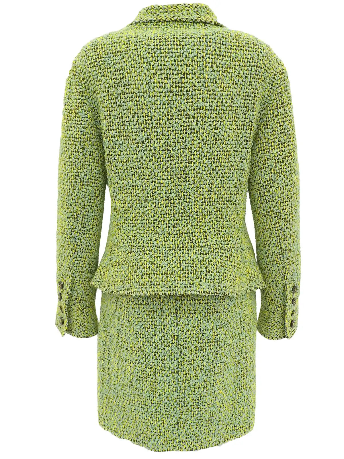 1994 Tweed CC Mark Button Set, Green/Multi