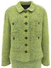 1994 Tweed CC Mark Button Set, Green/Multi