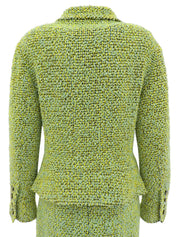 1994 Tweed CC Mark Button Set, Green/Multi