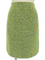 1994 Tweed CC Mark Button Set, Green/Multi