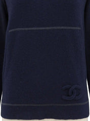 CC Mark Cashmere Knit Top Navy