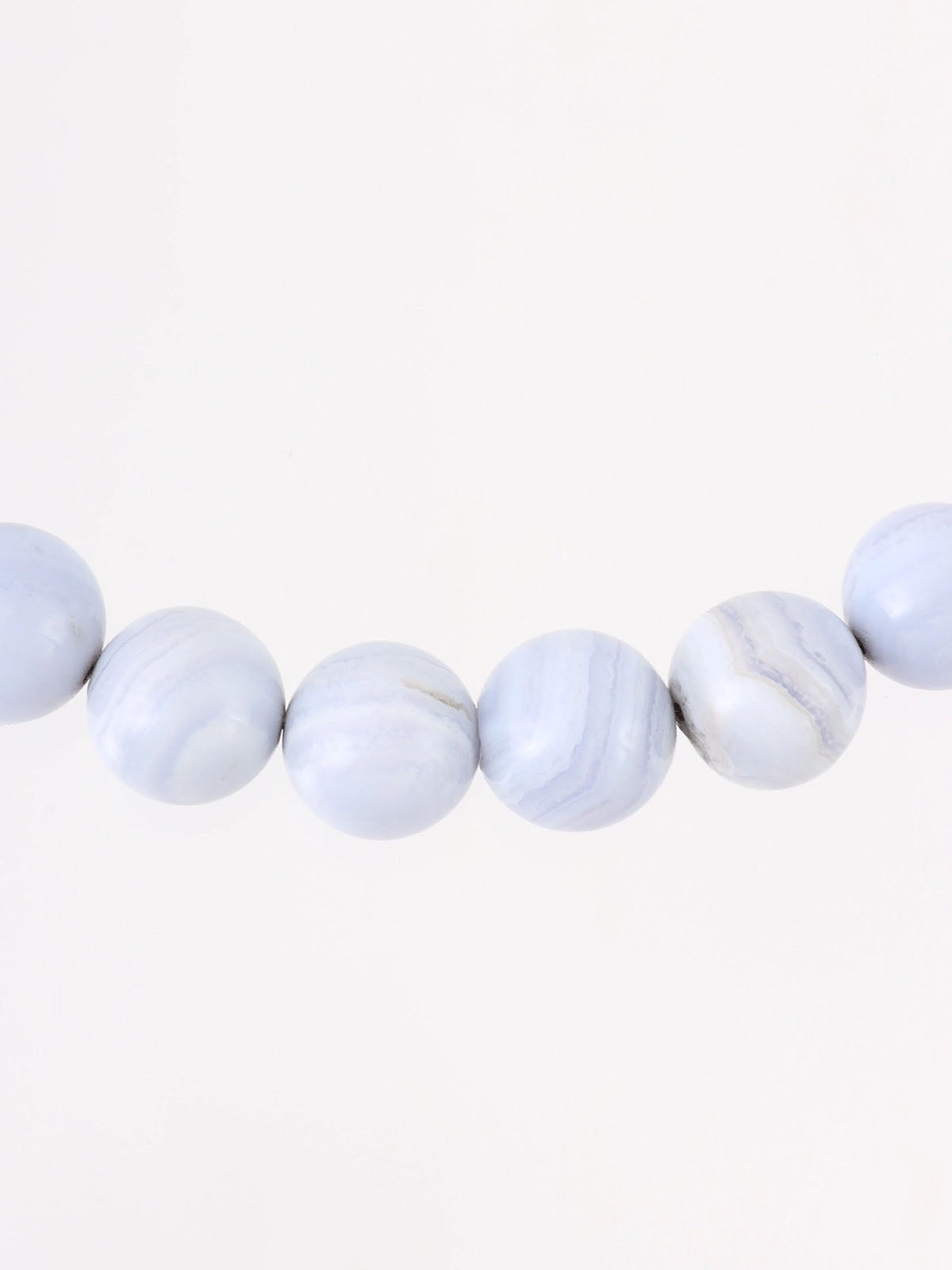 Blue Agate Necklace Baby Blue/Silver