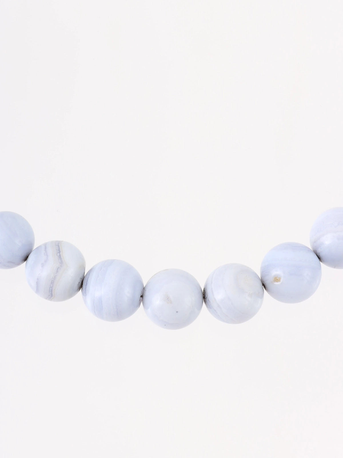 Blue Agate Necklace Baby Blue/Silver